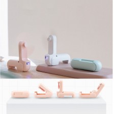 USB Mini Folding Fan With Charger And Phone Holder